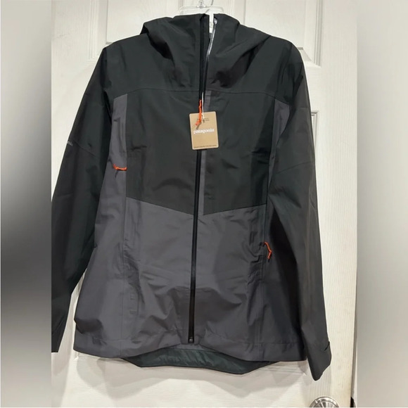 Patagonia Women's XL Boulder Fork Rain Jacket Forge Grey Black NWT - Picture 1 of 9